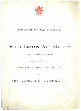 Pamphlet: South London Art Gallery, front cover