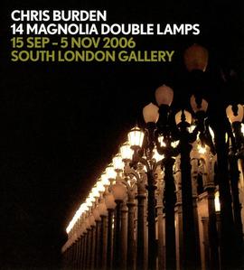 Chris Burden: 14 Magnolia Double Lamps: flyer, back