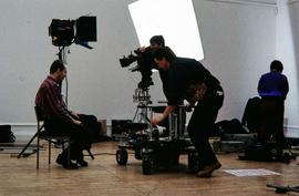 Anish Kapoor (filming in the gallery), 1994, slide 1