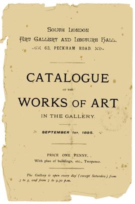 Catalogue of works of art, 1895, page 1