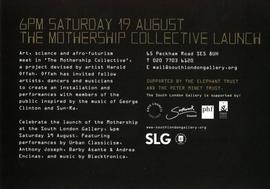 The Mothership Collective: invitation, front