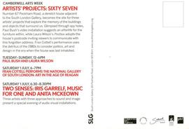 Artists’ Projects: Sixty Seven: card, back