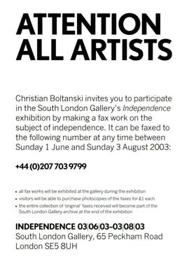Call for participation (Independence)