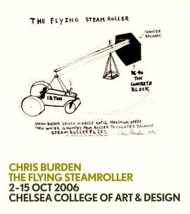 Chris Burden: leaflet, back page 1