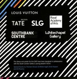 Louis Vuitton Young Arts Project film (DVD) case, back