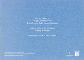 Gala opening of the SLG’s new buildings: invitation, inside text