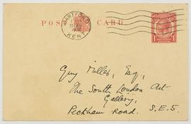 Letter from Mrs G.C. Hodsdon, envelope