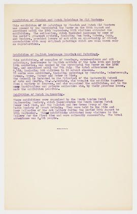 Information about exhibitions, 1951, page 2