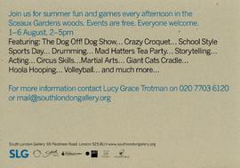 &#039;So Sceaux Summer Games Festival&#039; flyer, back