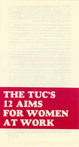 TUC Pamphlet, front cover