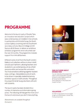 Double Take project leaflet, page 1