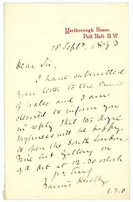 Letter from Francis Knollys, page  1