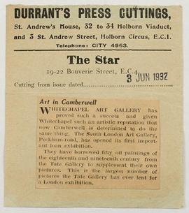 South London Group: Press Cutting (The Star)