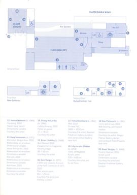 ‘Nothing is Forever’ exhibition guide (blue), list of works and floorplan