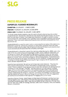 Superflex: Flooded McDonalds Press Release, page 1