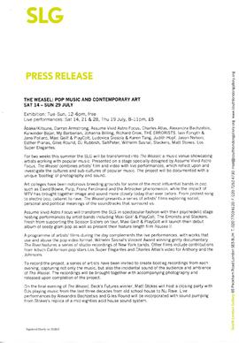 The Weasel Press Release, page 1