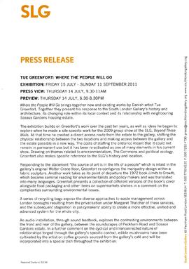 Tue Greenfort Press Release, page 1