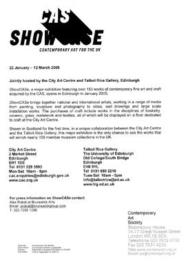 ShowCASe Preview Press Release (Edinburgh) 1