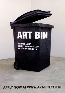 Art Bin: submitting works card, front
