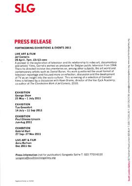 Press release about events (May to Dec 2011)
