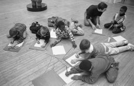 Southwark Open Exhibition (children&#039;s workshop), 1990, photo 4 (Phil Polglaze)