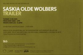 Saskia Olde Wolbers: invitation, front