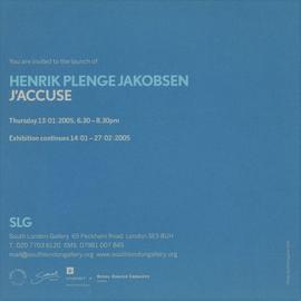 Henrik Plenge Jakobsen: invitation, front