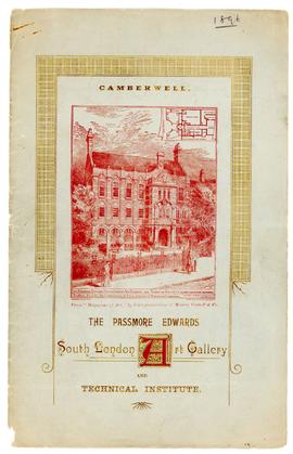 Technical Institute pamphlet, 1896, front cover