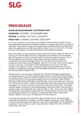 Rivane Neuenschwander Press Release, page 1