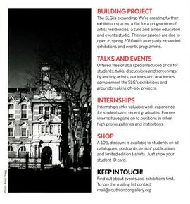‘Students See It First’ leaflet (autumn 2009), page 2
