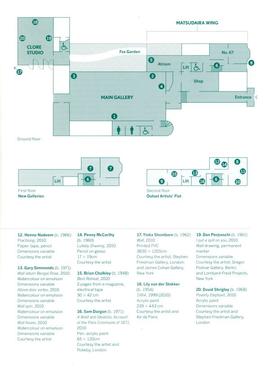 ‘Nothing is Forever’ exhibition guide (green), list of works and floorplan