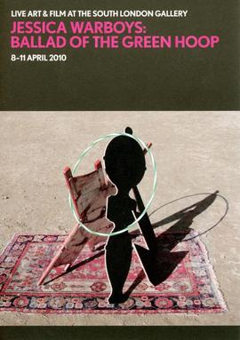 ‘Jessica Warboys: Ballad of the Green Hoop’ leaflet, front