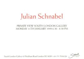 Julian Schnabel: invitation to private view