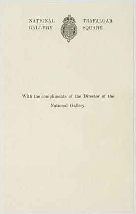 National Gallery Compliments Slip