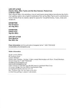 Press release about events (Dec 2010-Apr 2011), page 2